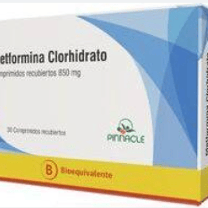 Metformina Clorhidrato (B) 850 mg 30 Comprimidos. Pinnacle 1