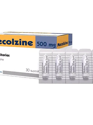 Mecolzine Mesazalina 500 mg 30 Supositorios.