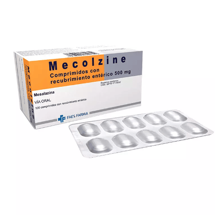 Mecolzine (B) Mesalazina 500 mg 100 Comprimidos recubiertos. 1