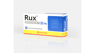 Rux (B) Rosuvastatina 20 mg 30 Comprimidos recubiertos.