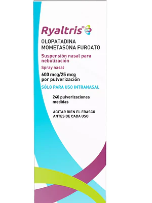 Ryaltris Olopatadina, Mometasona 600/25 mcg Suspensión nasal 240 Dosis.
