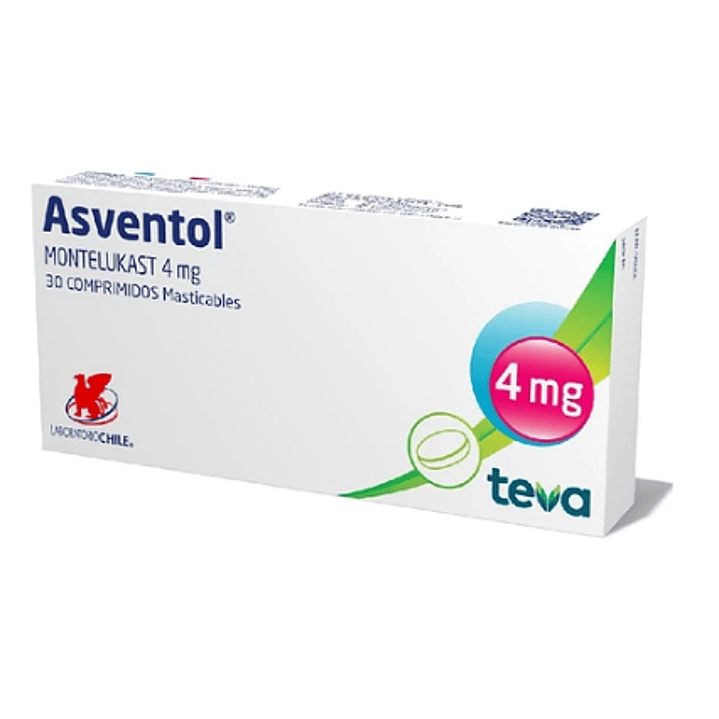 Asventol (B) Montelukast 4 mg 30 Comprimidos masticables. 1