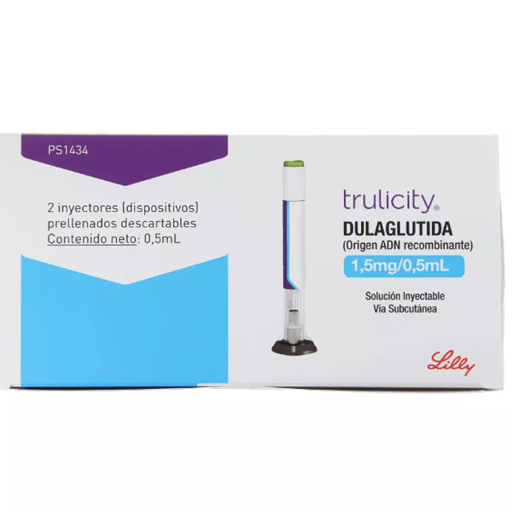 Trulicity Dulaglutida 1,5 mg / 0,5 ml solución inyectable 2 Jeringas prellenadas. 1
