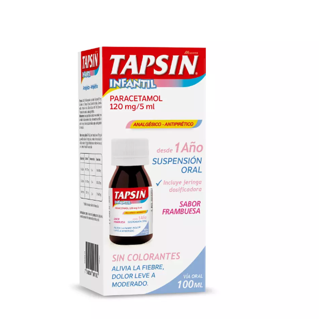 Tapsín Infantil Paracetamol 120 mg/ 5 ml Suspensión oral 100 ml. 1