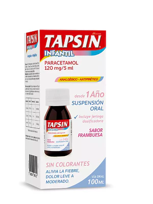 Tapsín Infantil Paracetamol  120 mg /5 ml Jarabe 100 ml.