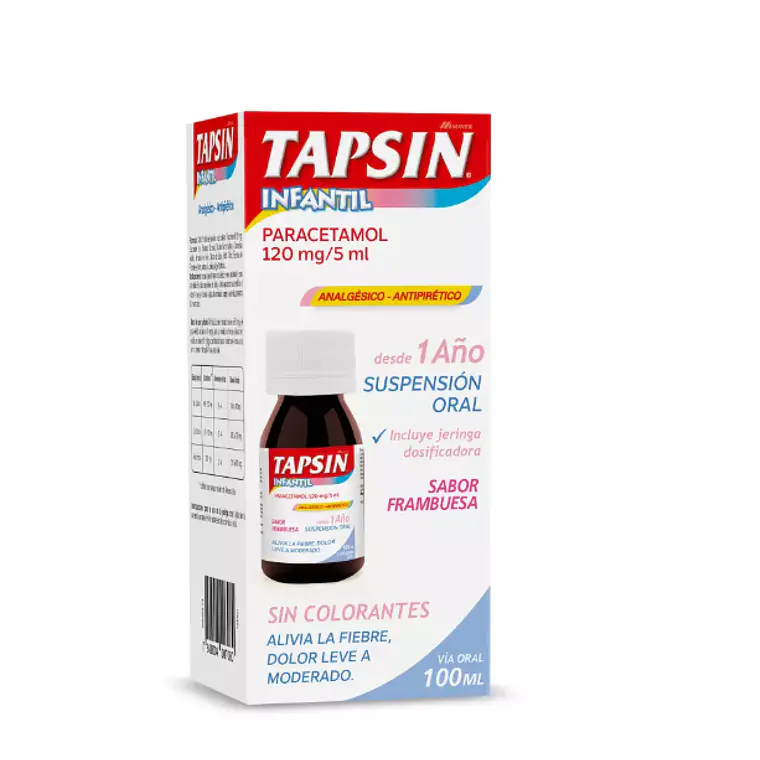Tapsín Infantil Paracetamol  120 mg /5 ml Jarabe 100 ml. 1