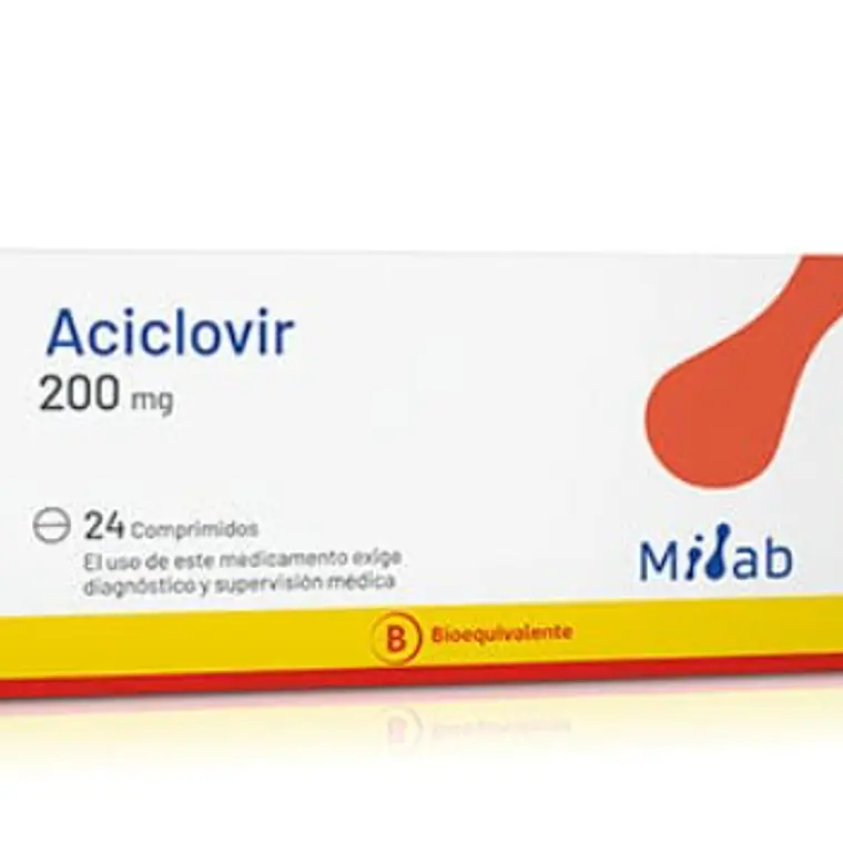 Aciclovir (B) 200 mg 24 Comprimidos. Mintlab 1