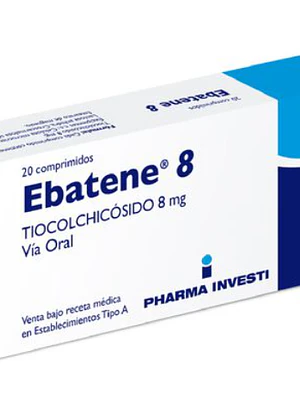 Ebatene Tiocolchicósido 8 mg 20 Comprimidos.