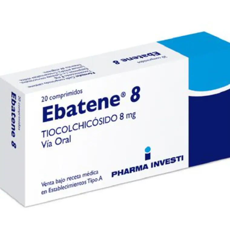 Ebatene Tiocolchicósido 8 mg 20 Comprimidos. 1