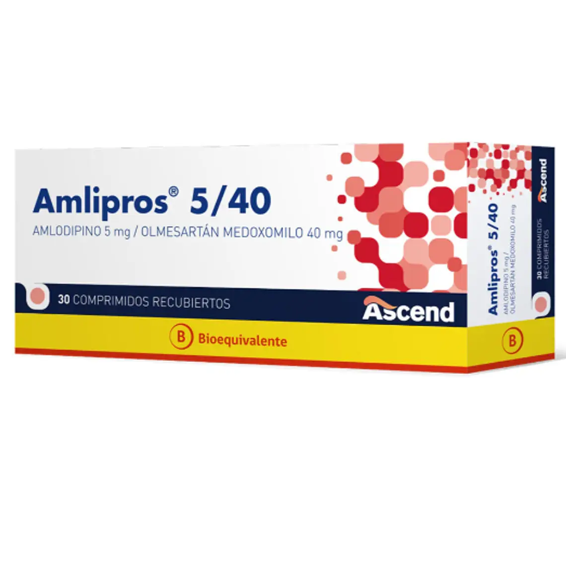 Amlipros (B) Amlopidino, Olmesartán  5/40 mg 30 Comprimidos. 1