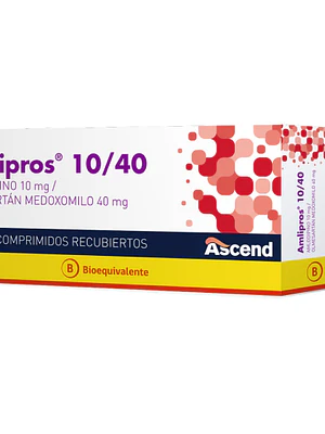 Amlipros (B) Amlopidino, Olmesartán 10/40 mg 30 Comprimidos.