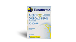 AltaD Caps 50.000 U.I. Colicalciferol 4 Cápsulas blandas.