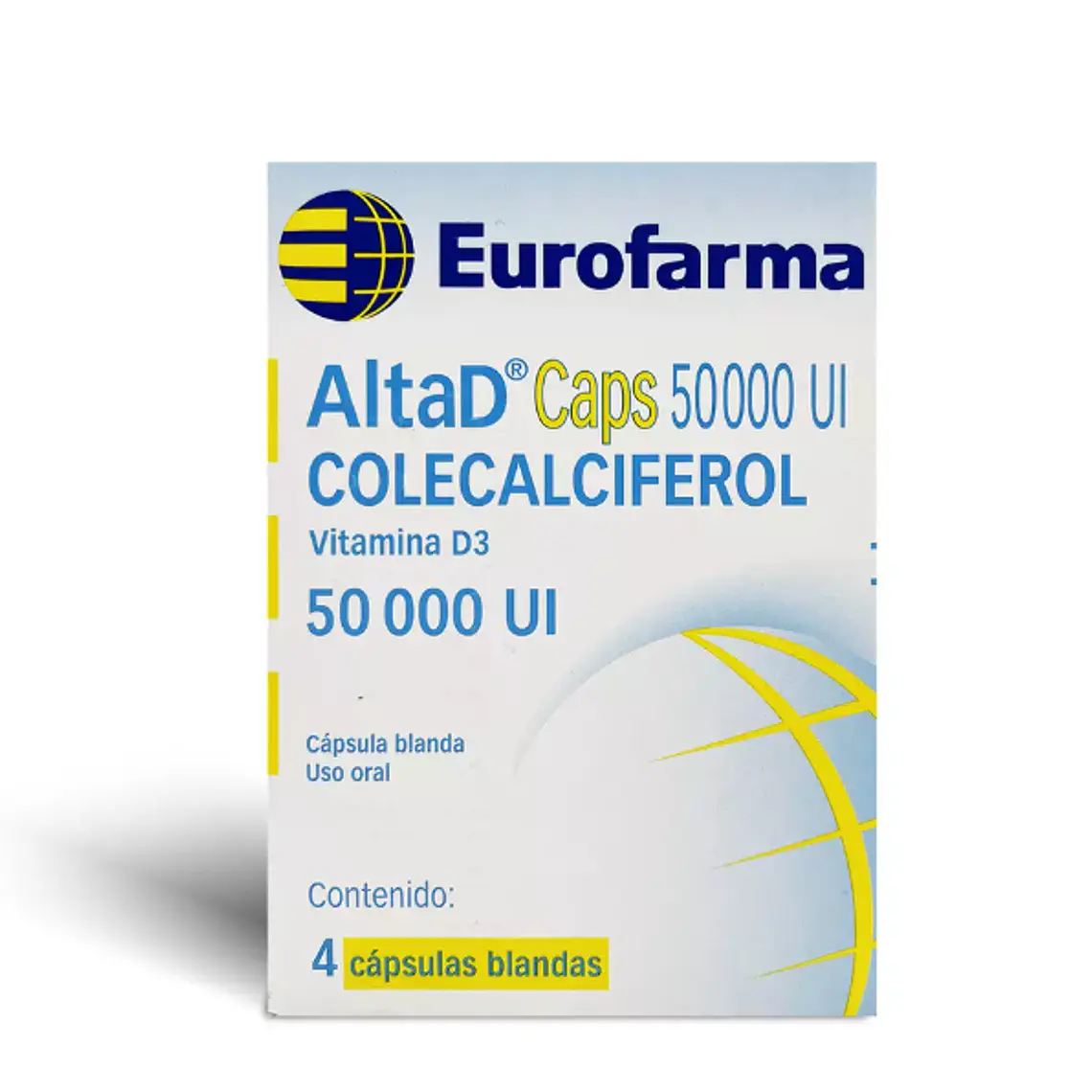 AltaD Caps 50.000 U.I. Colicalciferol 4 Cápsulas blandas. 1