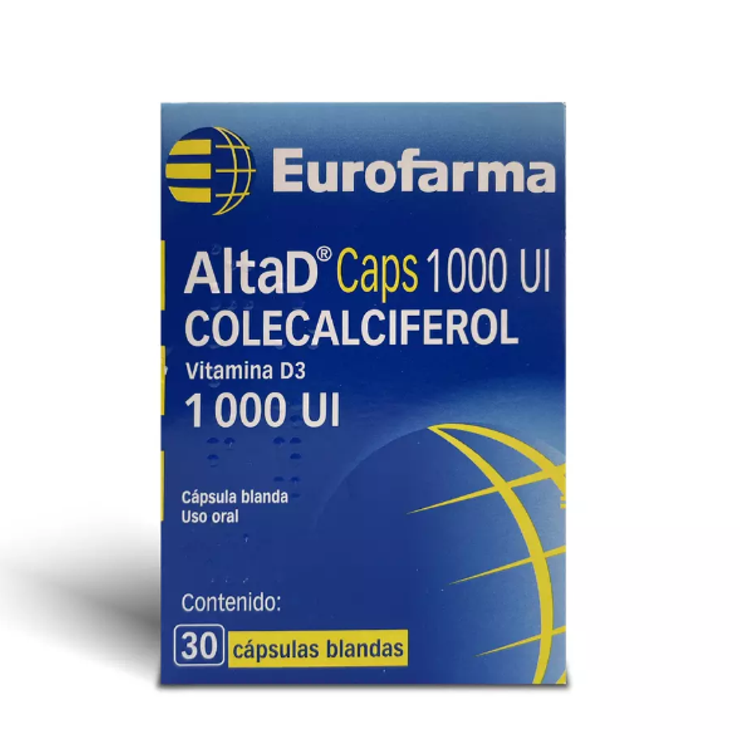 AltaD Caps 1000 U.I. Colecalciferol 30 Cápsulas blandas. 1