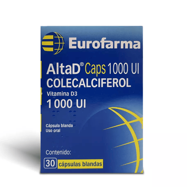 AltaD Caps 1000 U.I. Colecalciferol 30 Cápsulas blandas. 1