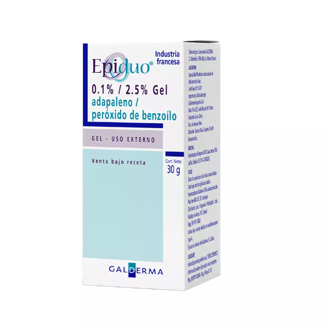 Epiduo Adapaleno, Peróxido de benzoilo Gel tópico 30 g. 1
