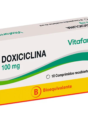Doxicilina (B) 100 mg 10 Comprimidos recubiertos. Vitafarma