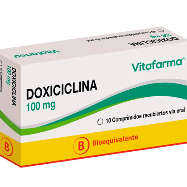 Doxicilina (B) 100 mg 10 Comprimidos recubiertos. Vitafarma 1