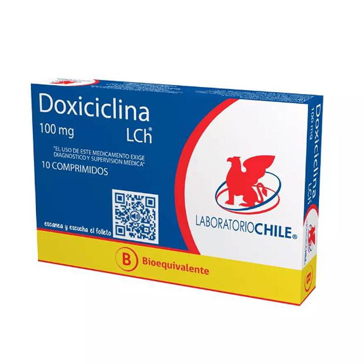 Doxicilina (B) 100 mg 10 Comprimidos. Chile 1