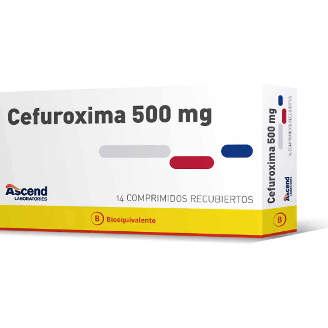 Cefuroxima (B)  500 mg  14 Comprimidos. 1