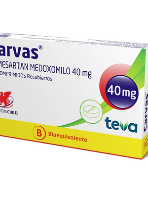 Carvas (B) Olmesartán 40 mg 30 Comprimidos recubiertos.