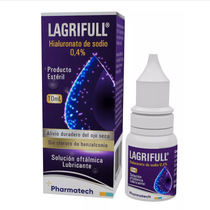 Lagrifull Hialurinato de sodio 0,4 % Solución oftálmica 10 ml. 1