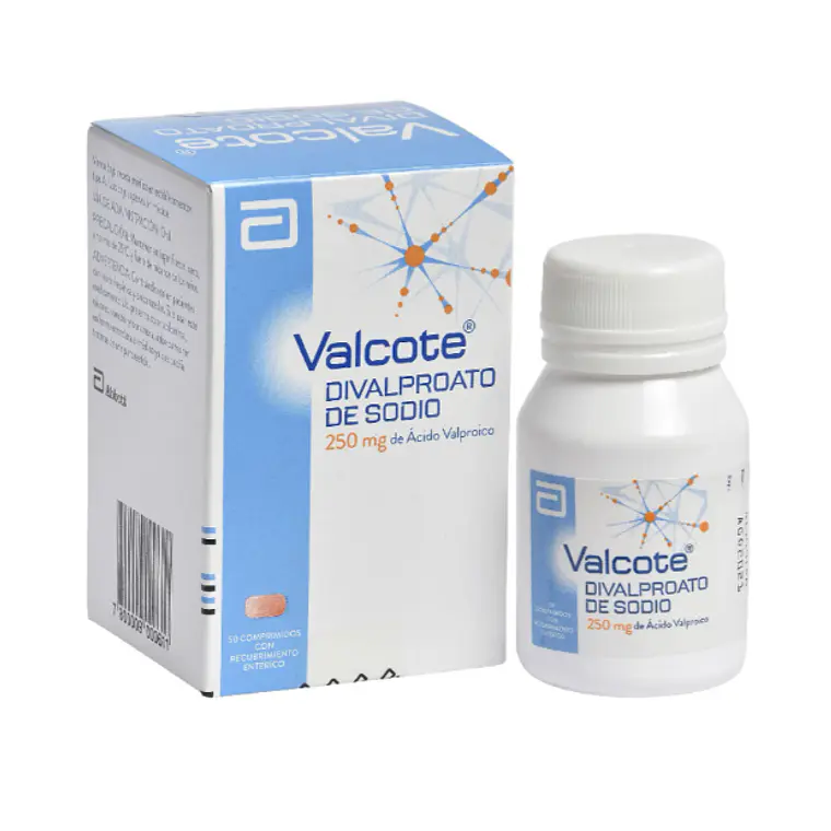 Valcote Ácido Valproico 250 mg 20 Comprimidos. 1