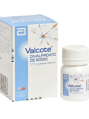 Valcote Ácido valproico 125 mg 20 Comprimidos.