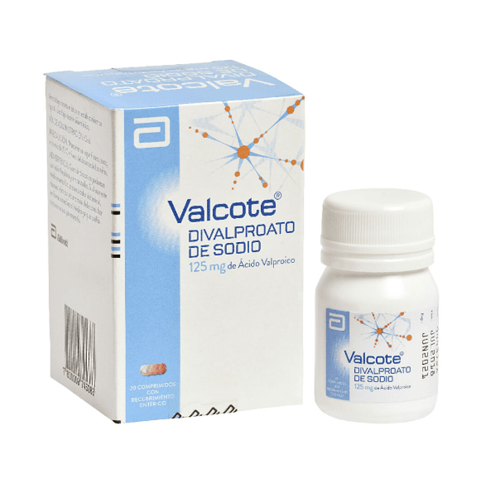 Valcote Divalproato de sodio 125 mg 20 Comprimidos recubiertos. 1