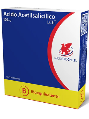 Ácido acetilsalicílico (B) 100 mg 100 Comprimidos.