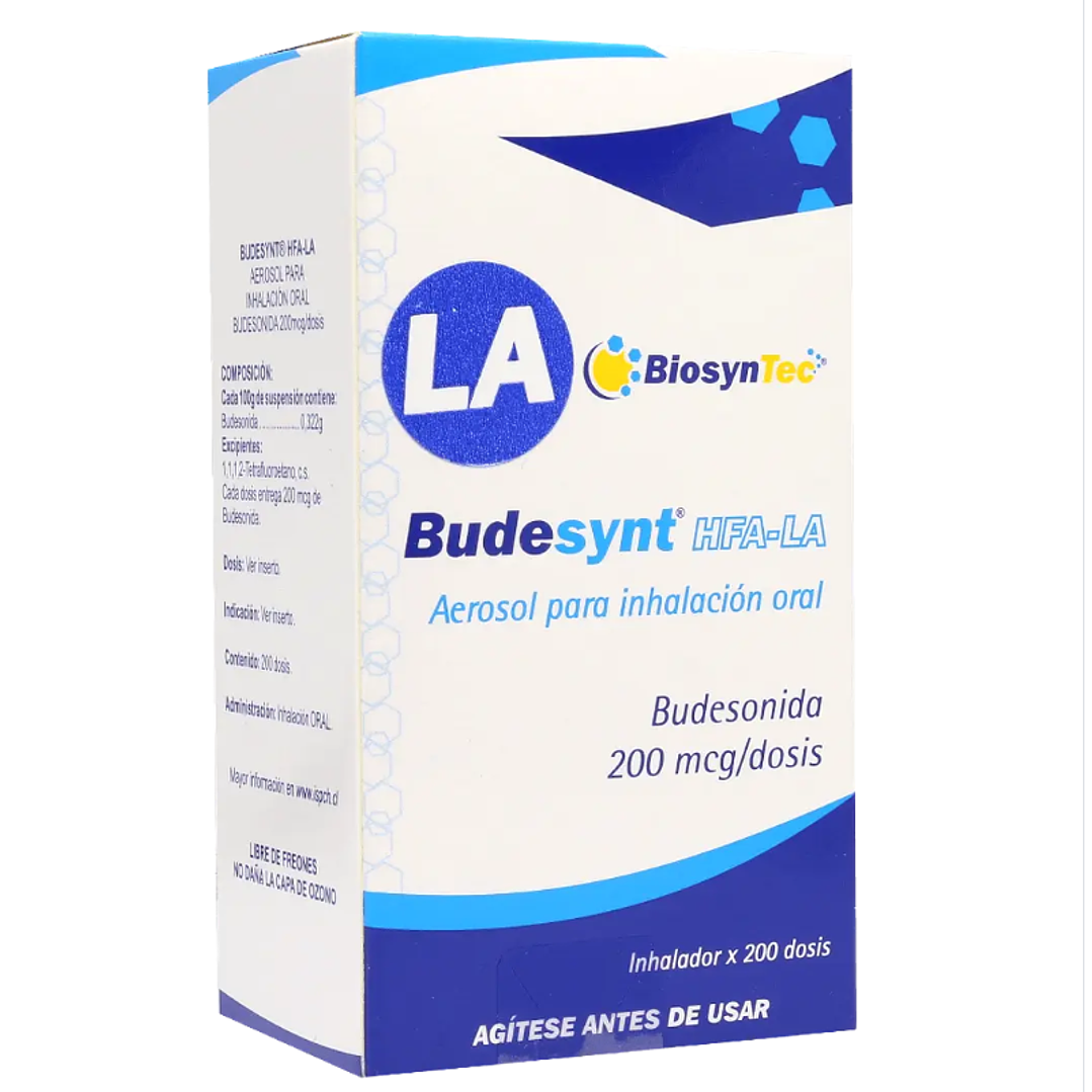 Budesynt HFA-LA Budesonida 200 mcg Inhalador 200 Dosis. 1