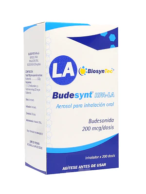 Budesynt HFA-LA Budesonida 200 Mcg Inhalador 200 Dosis.