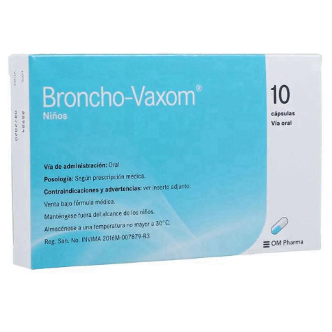 Broncho-Vaxom Pediátrico 3,5 mg 10 Cápsulas. 1