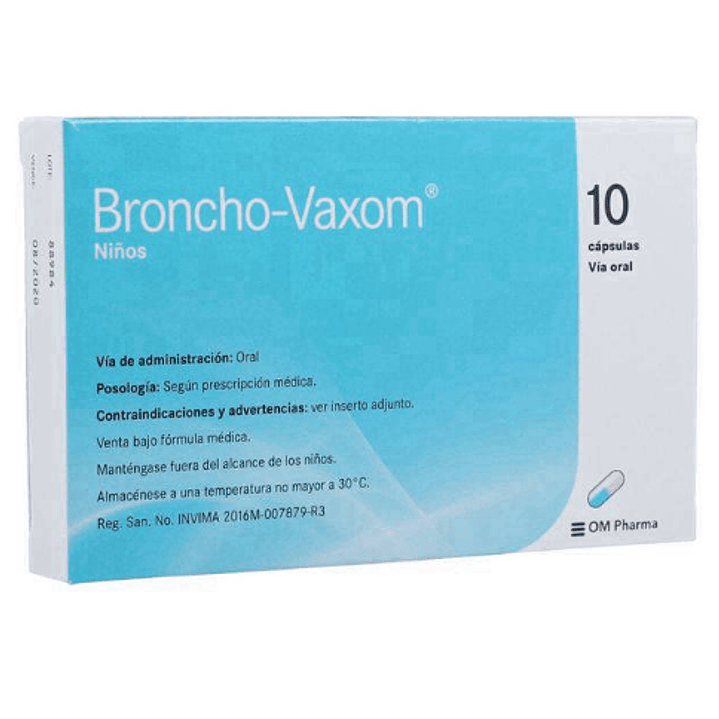 Broncho-Vaxom Pediátrico 3,5 mg 10 Cápsulas. 1