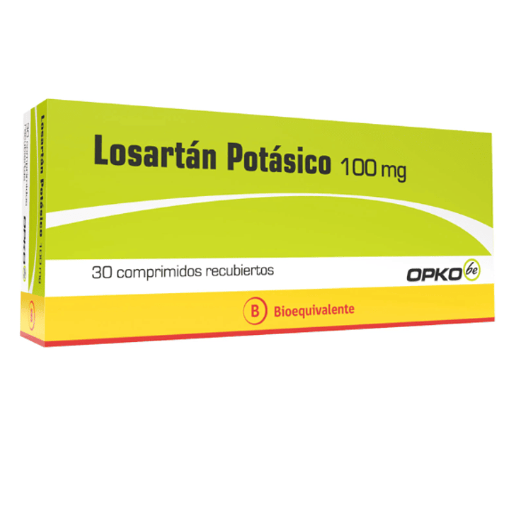 Losartán potásico (B)  100 mg 30 Comprimidos. Opko 1