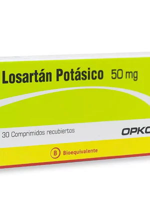 Losartán potásico (B) 50 mg 30 Comprimidos. Opko 