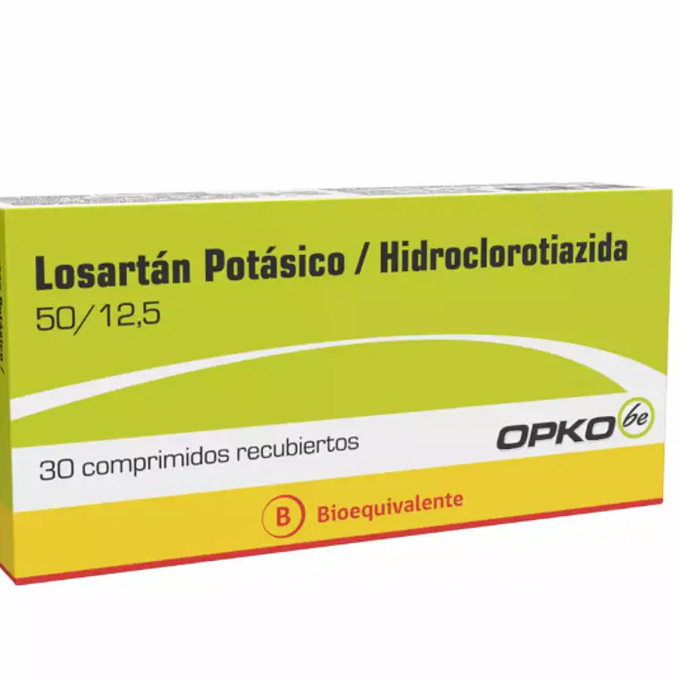 Losartán potásico/ Hidroclorotiazida 50/12,5 mg 30 Comprimidos recubiertos. Opko 1