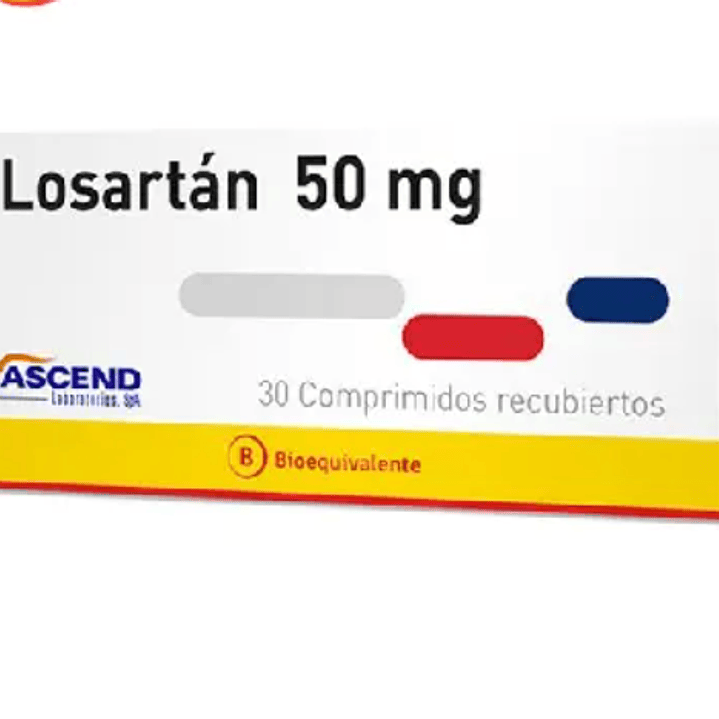 Losartan Potásico (B) 50 mg 30 Comprimidos recubiertos. Ascend 1