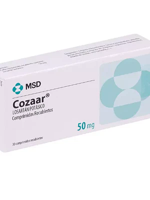 Cozaar Losartán 50 mg 30 Comprimidos recubiertos.