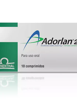 Adorlan Diclofenaco, Tramadol 25/25 mg 10 Comprimidos.