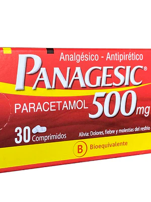 Panagesic (B) Paracetamol 500 mg 30 Comprimidos.
