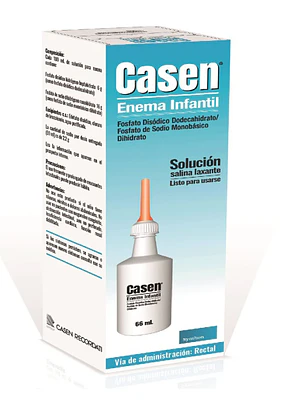 Casen Enema infantil Solución salina laxante 66 ml.