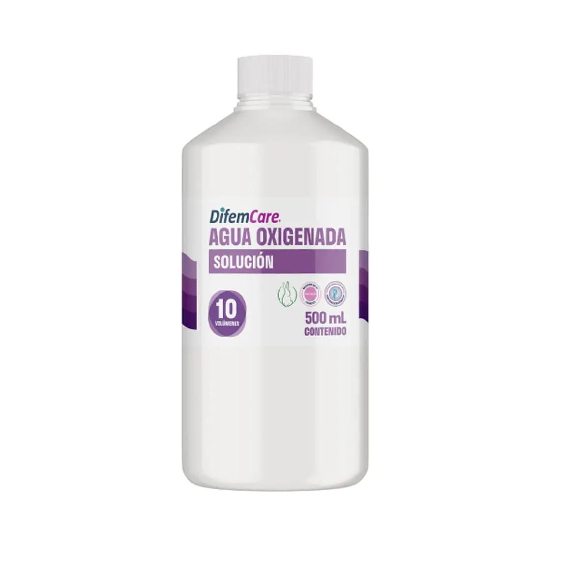 Agua Oxigenada 10 Volúmenes Solución 500 ml. 1