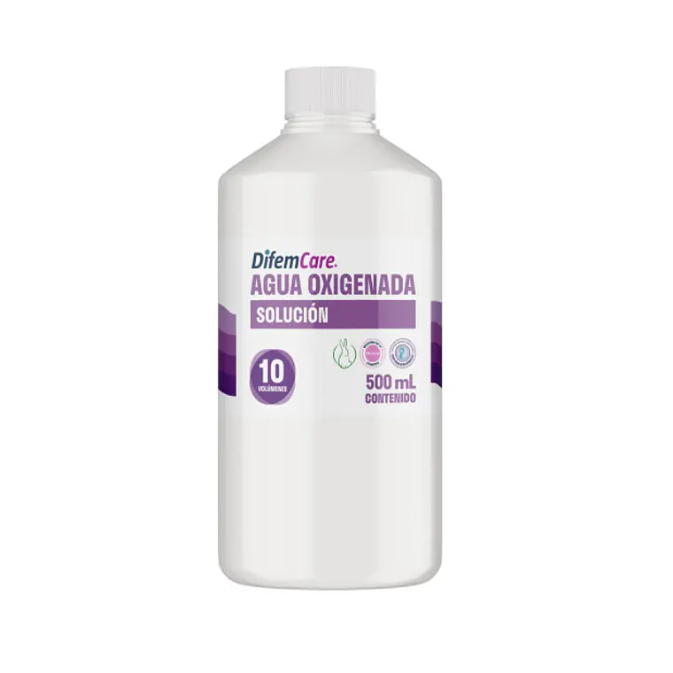 Agua Oxigenada 10 Volúmenes Solución 500 ml. 1