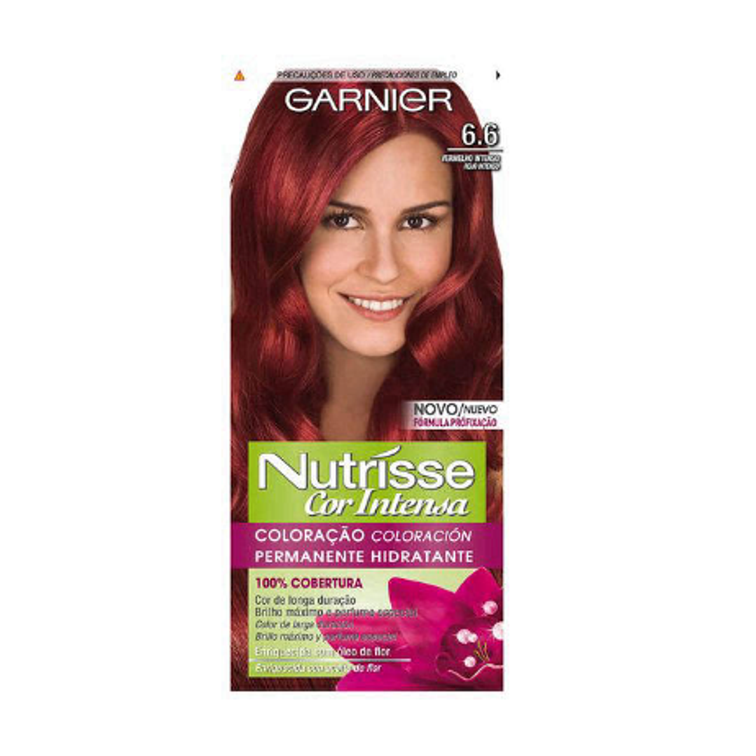 Tintura Nutrísse Cor Intensa 6.6 Rojo intenso. Garnier 1