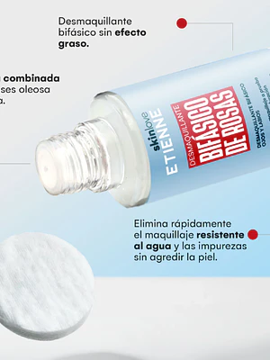 Desmaquillante bifásico de rosas 125 ml. Etienne