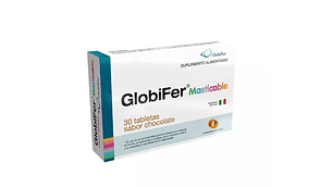 Globifer masticable 30 Tabletas sabor chocolate.