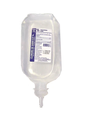 Cloruro de Sodio 0,9 % 500 ml Caja 20 Unidades. Sanderson