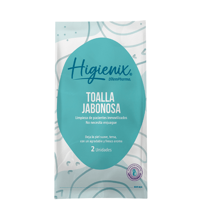 Higienix Toalla Jabonosa Sobre 2 unidades. Difem 1