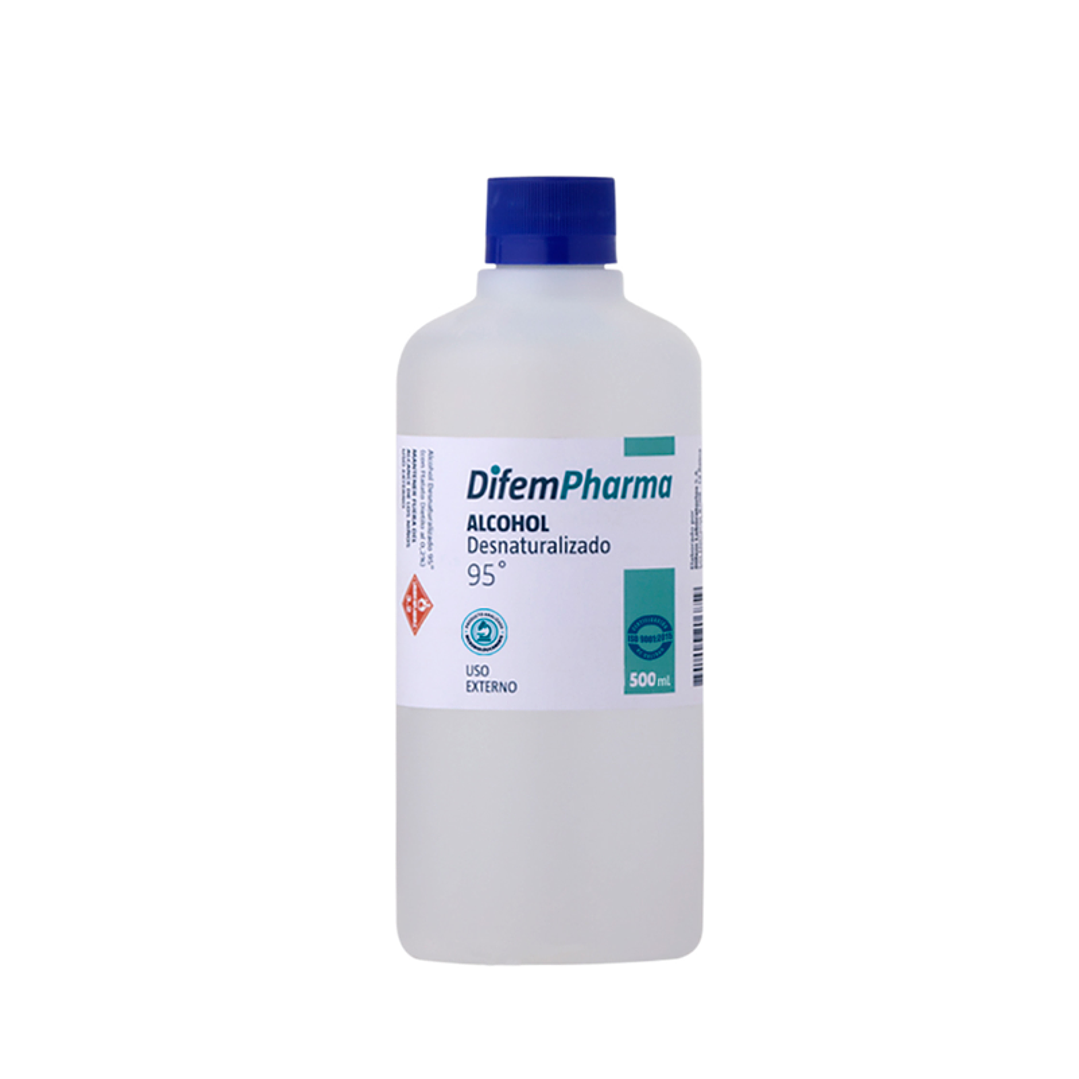 Alcohol desnaturalizado 95% 500 ml. Difem 1
